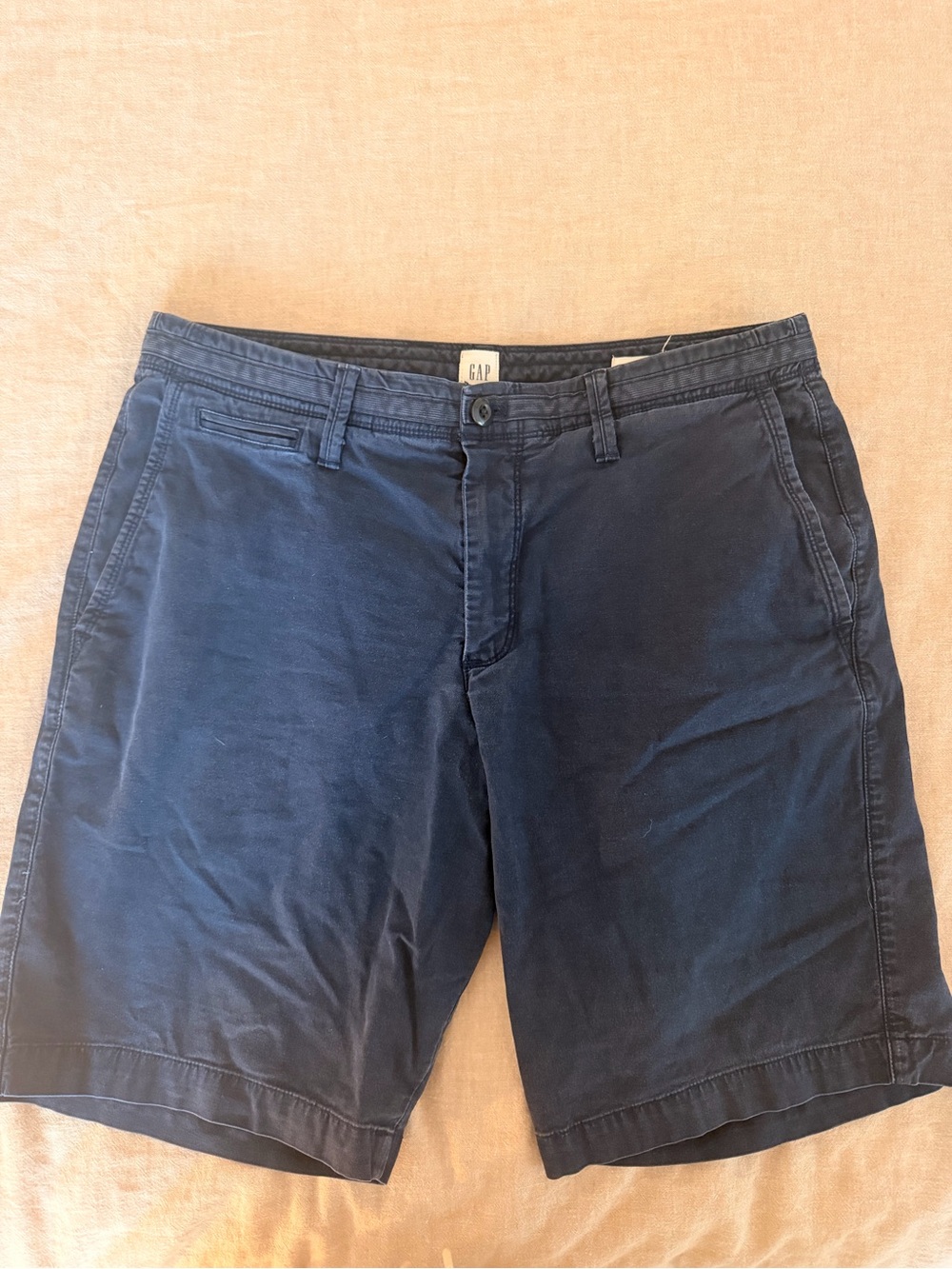 GAP Men's Dark Navy Flat Front Chino Shorts